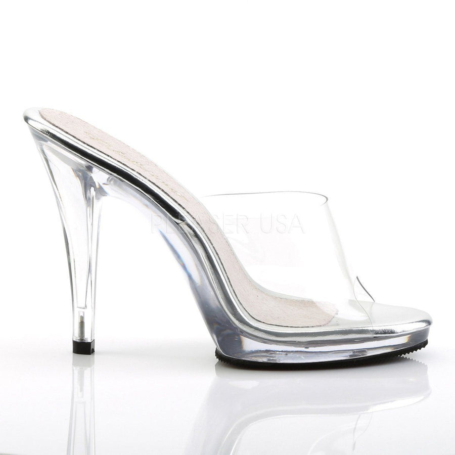 SS-FLAIR-401 Platform Slide | Clear Vinyl-Footwear-Pleaser Brand-Clear-9-Vinyl-SEXYSHOES.COM