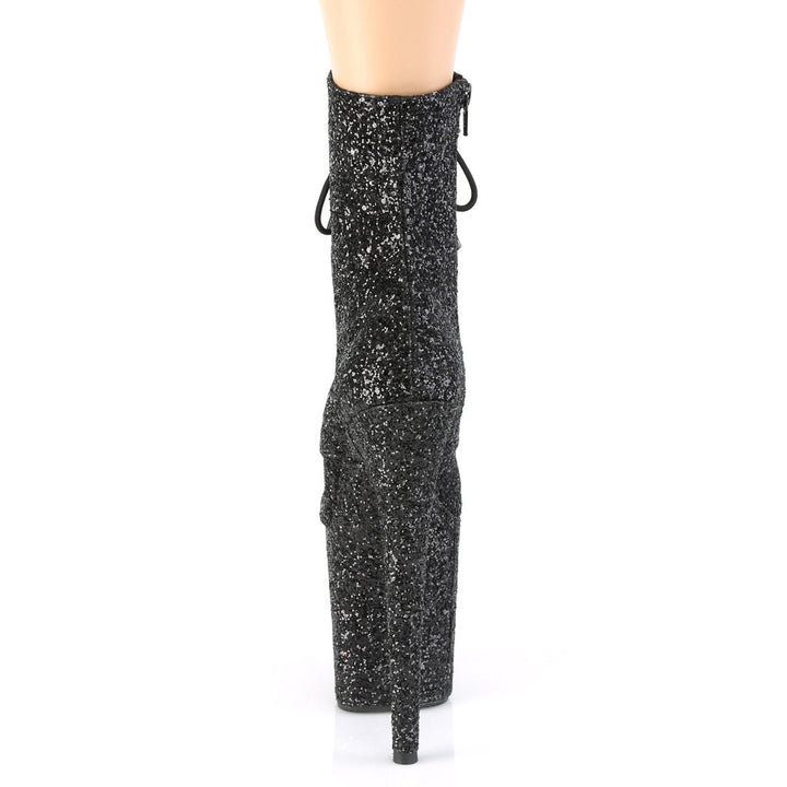 SS-FLAMINGO-1020GWR Exotic Boot | Black Glitter-Footwear-Pleaser Brand-Black-11-Glitter-SEXYSHOES.COM