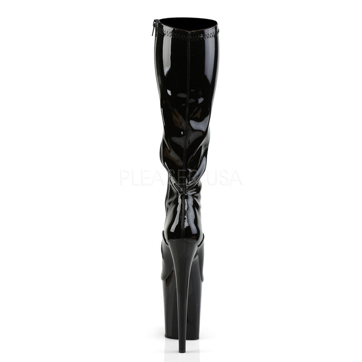 SS-FLAMINGO-2000 Platform Boot | Black Patent-Footwear-Pleaser Brand-Black-11-Patent-SEXYSHOES.COM