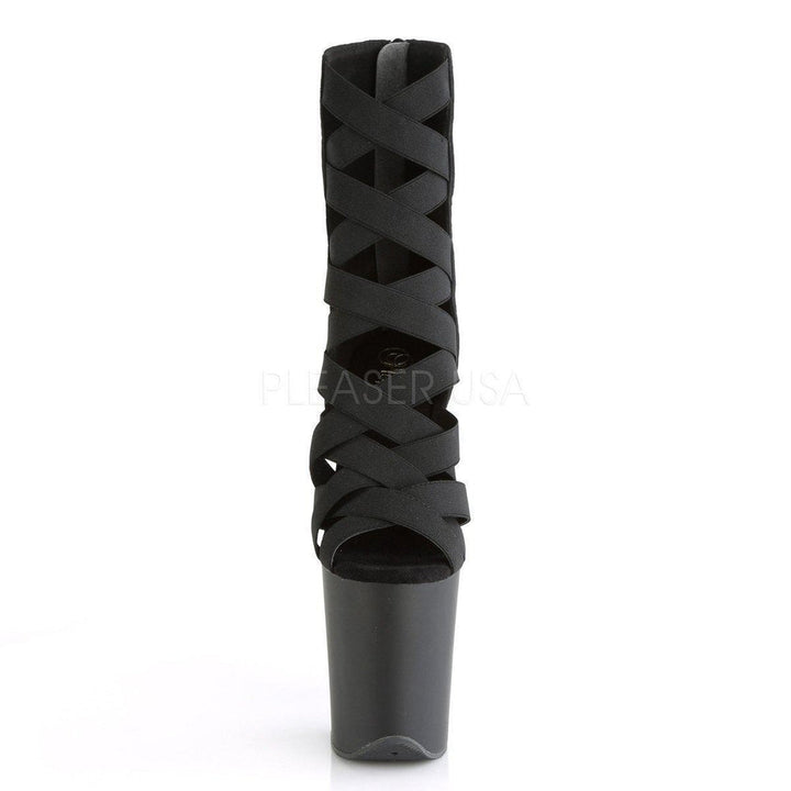 SS-FLAMINGO-800-24 Platform Sandal | Black Lycra-Footwear-Pleaser Brand-Black-5-Lycra-SEXYSHOES.COM