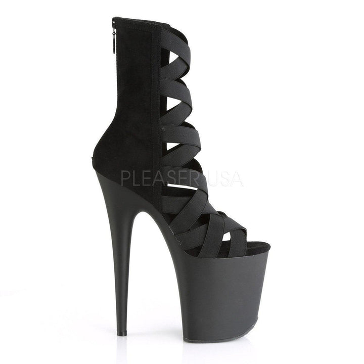 SS-FLAMINGO-800-24 Platform Sandal | Black Lycra-Footwear-Pleaser Brand-Black-5-Lycra-SEXYSHOES.COM