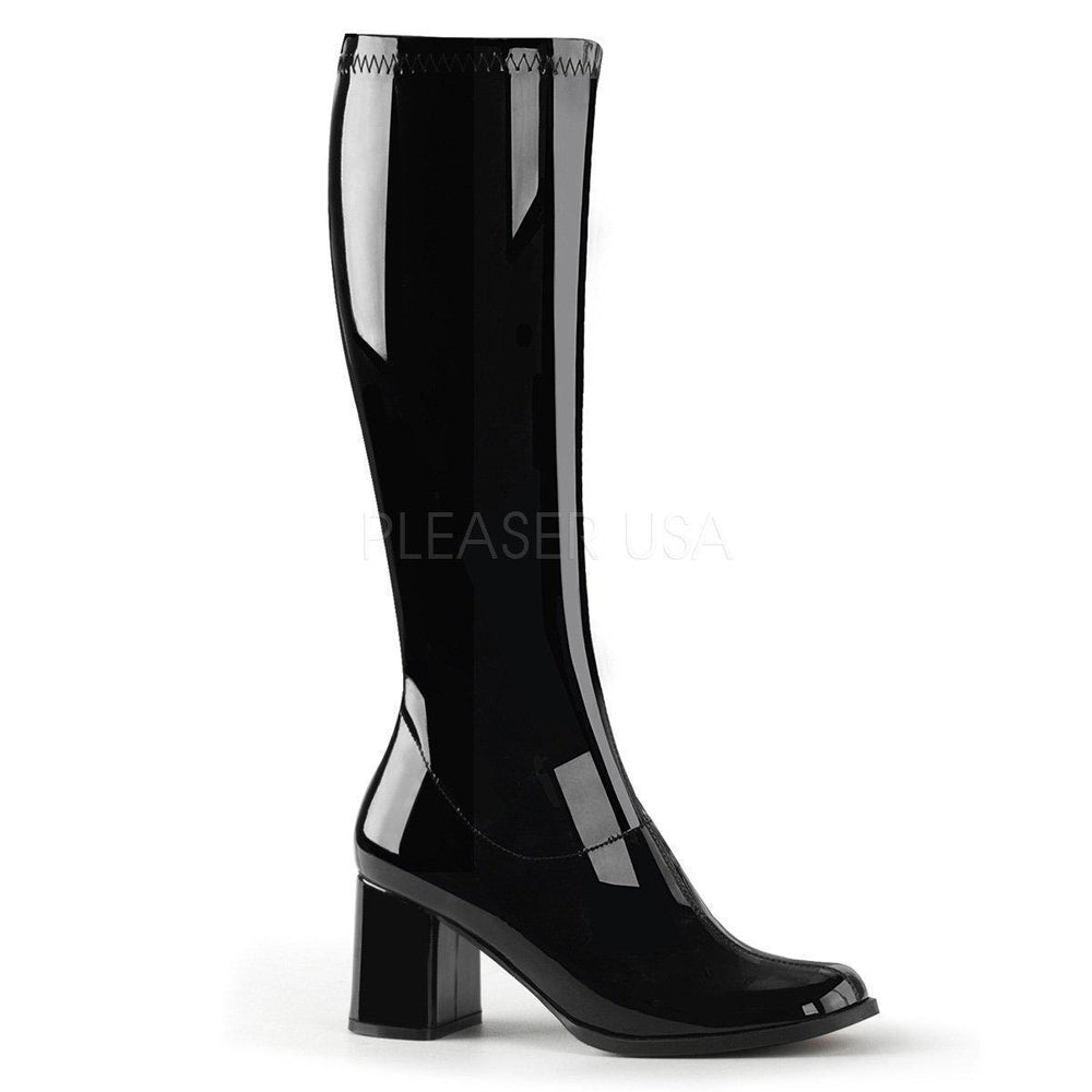 SS-GOGO-300 | Black Patent-Final Sale-Black-Knee Boots-SEXYSHOES.COM