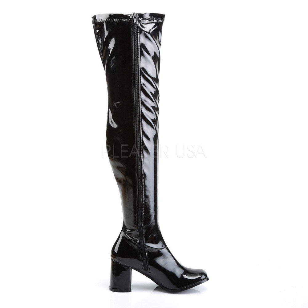 SS-GOGO-3000 Go Go Boot | Black Patent-Footwear-Pleaser Brand-Black-8-Patent-SEXYSHOES.COM