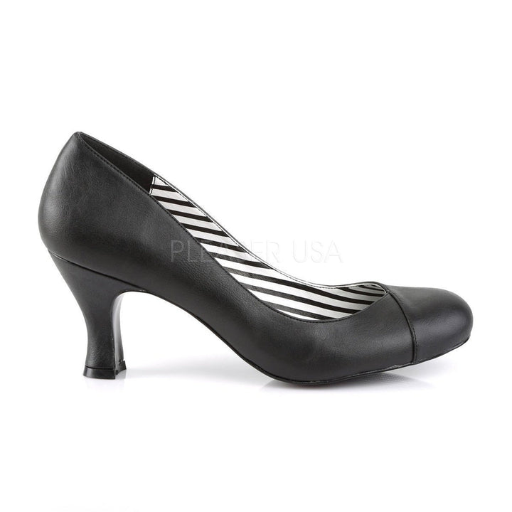 SS-JENNA-01 Pump | Black Faux Leather-Footwear-Pleaser Brand-SEXYSHOES.COM