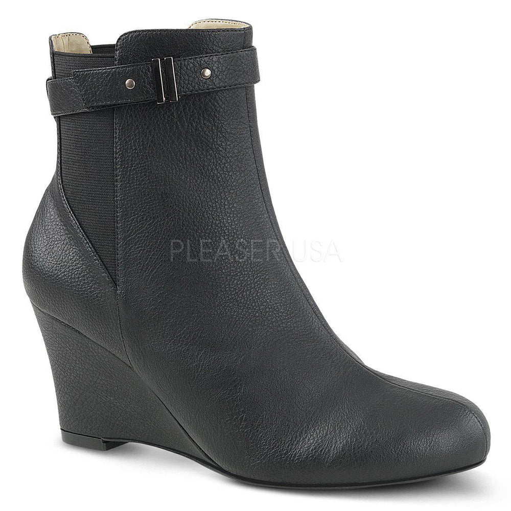SS-KIMBERLY-102 | Black Faux Leather-Final Sale-Black-Ankle Boots-SEXYSHOES.COM