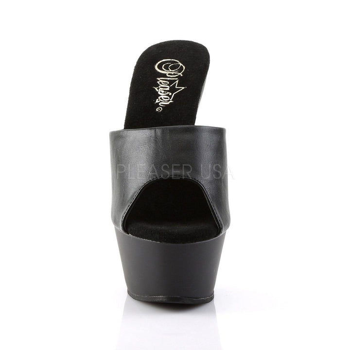 SS-KISS-201 Platform Sandal | Black Faux Leather