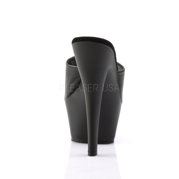 SS-KISS-201 Platform Sandal | Black Faux Leather-Final Sale-SEXYSHOES.COM
