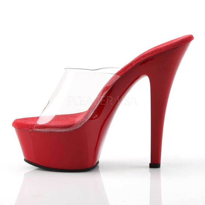 SS-KISS-201 Platform Sandal | Clear Vinyl-Footwear-Pleaser Brand-Clear-12-Vinyl-SEXYSHOES.COM
