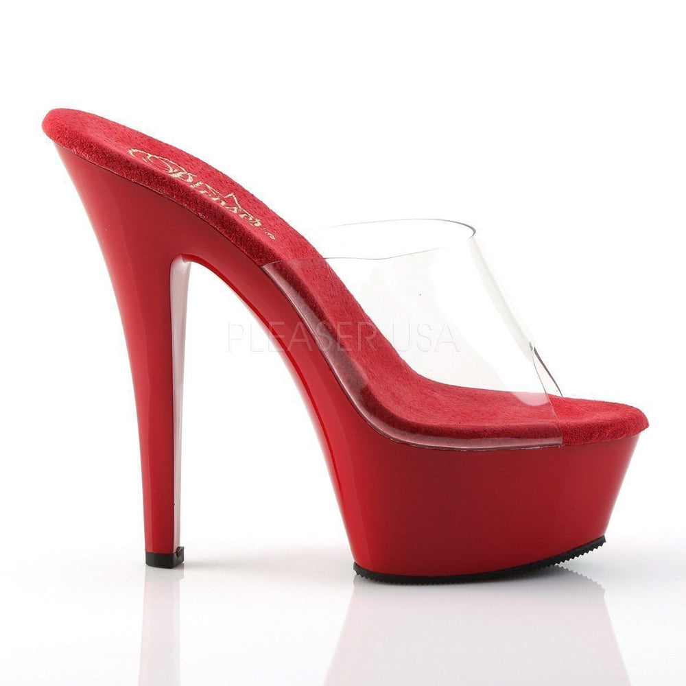SS-KISS-201 Platform Sandal | Clear Vinyl-Footwear-Pleaser Brand-Clear-12-Vinyl-SEXYSHOES.COM