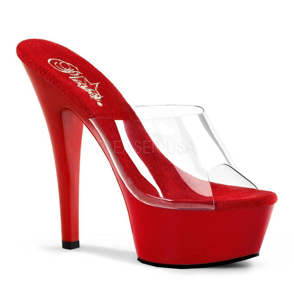 SS-KISS-201 Platform Sandal | Clear Vinyl-Footwear-Pleaser Brand-Clear-12-Vinyl-SEXYSHOES.COM