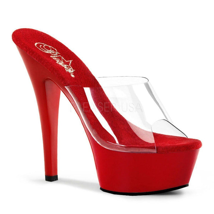 SS-KISS-201 Platform Sandal | Clear Vinyl-Footwear-Pleaser Brand-Clear-12-Vinyl-SEXYSHOES.COM
