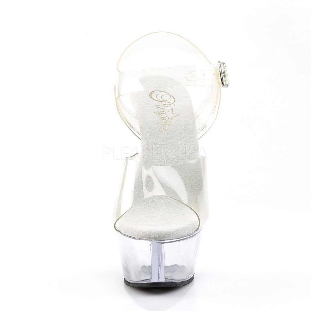 SS- KISS-208 Platform Sandal | Clear Vinyl-Final Sale-SEXYSHOES.COM