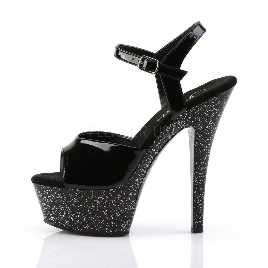 SS-KISS-209MG Platform Sandal | Black Patent-Footwear-Pleaser Brand-Black-6-Patent-SEXYSHOES.COM