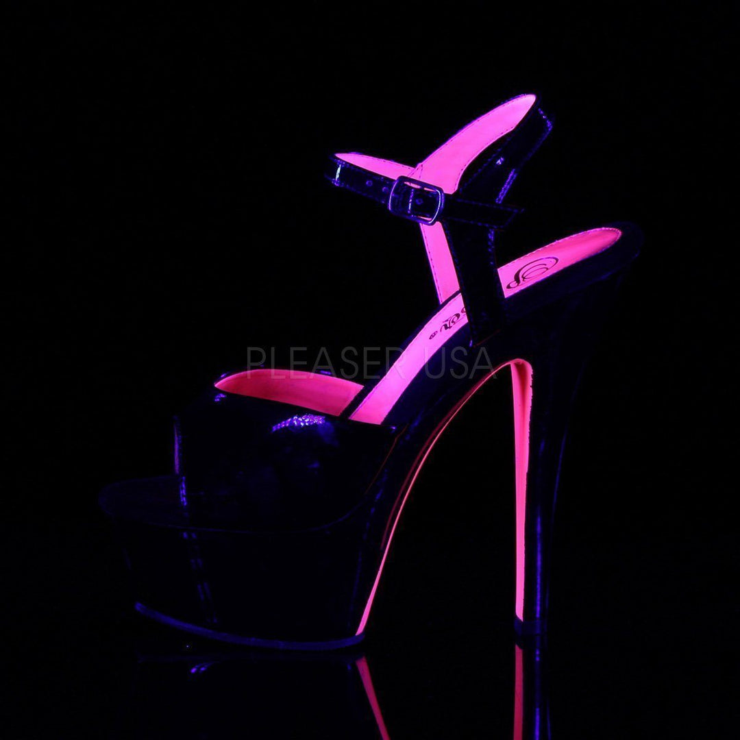 SS-KISS-209TT Platform Sandal | Black Patent-Footwear-Pleaser Brand-Black-10-Patent-SEXYSHOES.COM