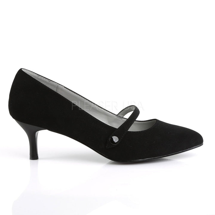 SS-KITTEN-03 Pump | Black Faux Leather-Final Sale-SEXYSHOES.COM