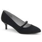 SS-KITTEN-03 Pump  | Black Faux Leather