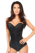 SS-Lavish Black Satin Corset Romper