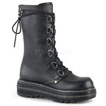 SS-LILITH-270 Gothic Ankle Boot | Black Faux Leather