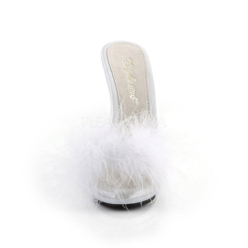 SS-POISE-501F Sandal | White Genuine Satin-Final Sale-SEXYSHOES.COM