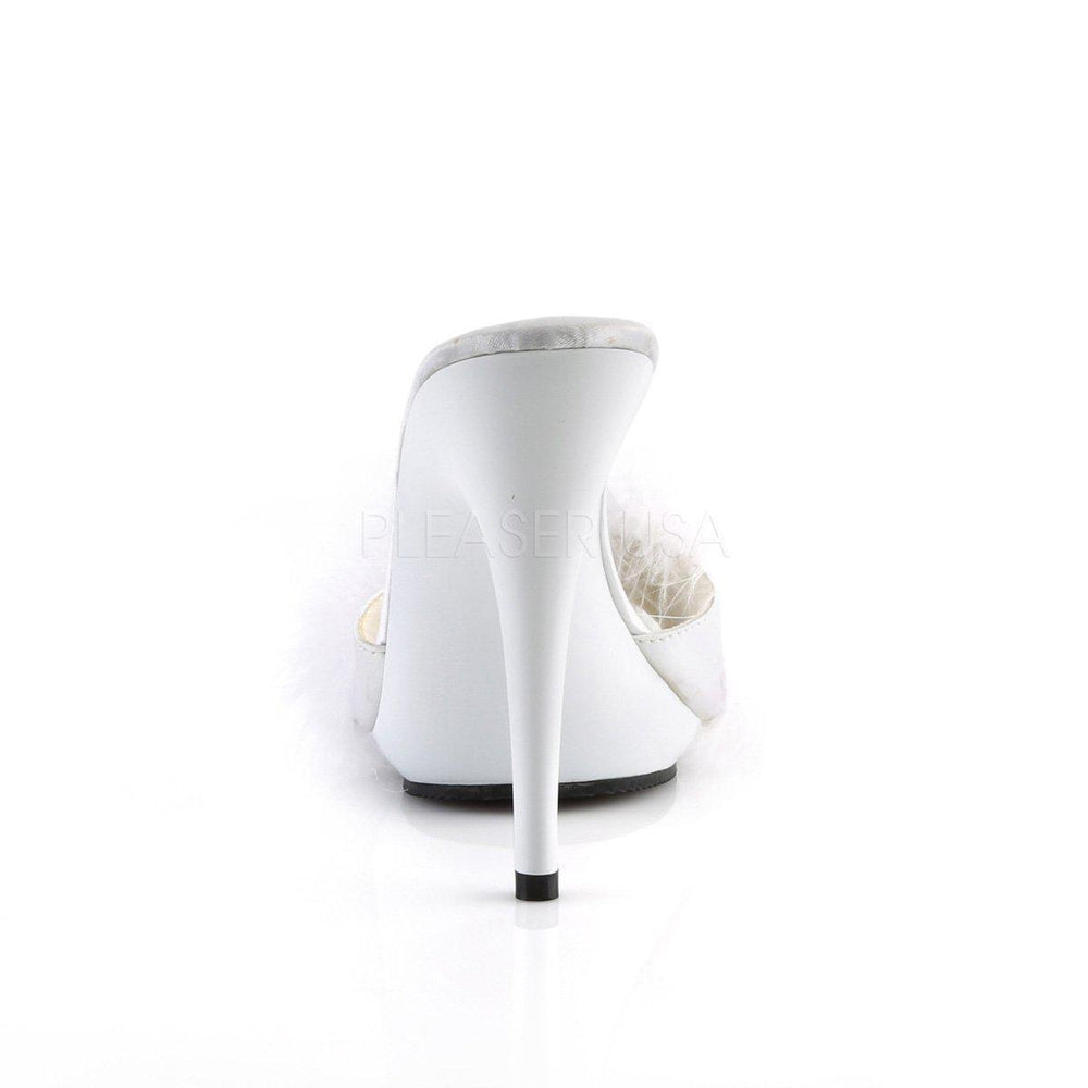 SS-POISE-501F Sandal | White Genuine Satin-Final Sale-SEXYSHOES.COM