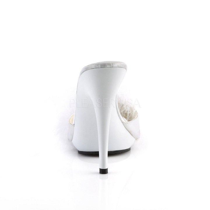 SS-POISE-501F Sandal | White Genuine Satin-Final Sale-SEXYSHOES.COM