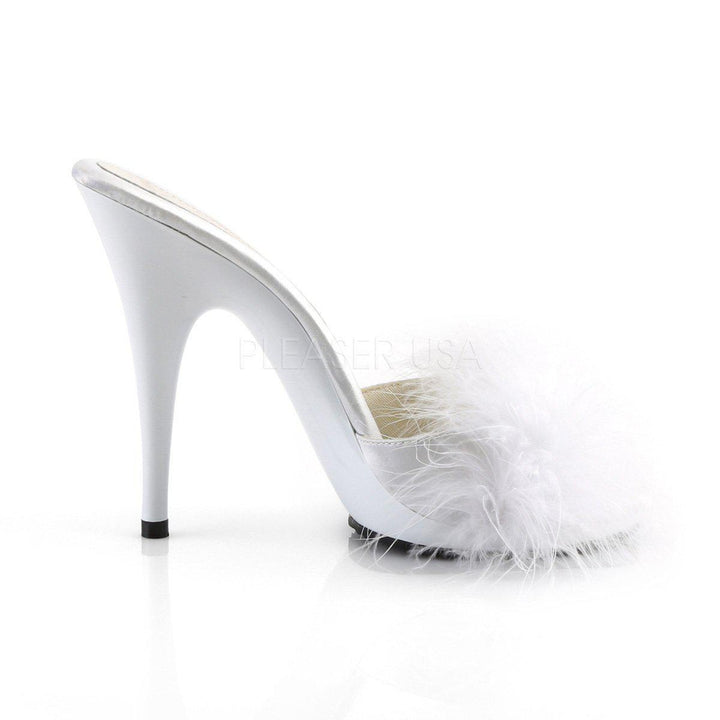 SS-POISE-501F Sandal | White Genuine Satin-Final Sale-SEXYSHOES.COM