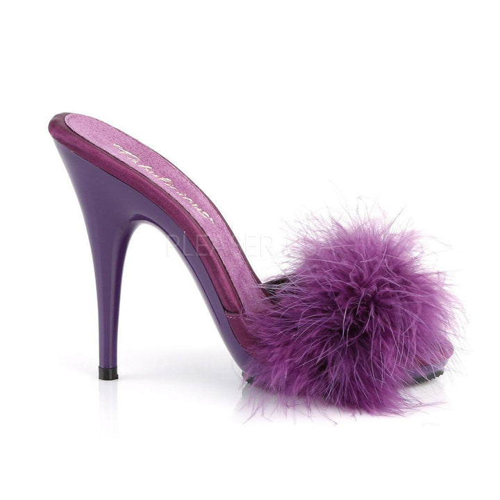 SS-POISE-501F Slide | Purple Genuine Satin-Final Sale-SEXYSHOES.COM