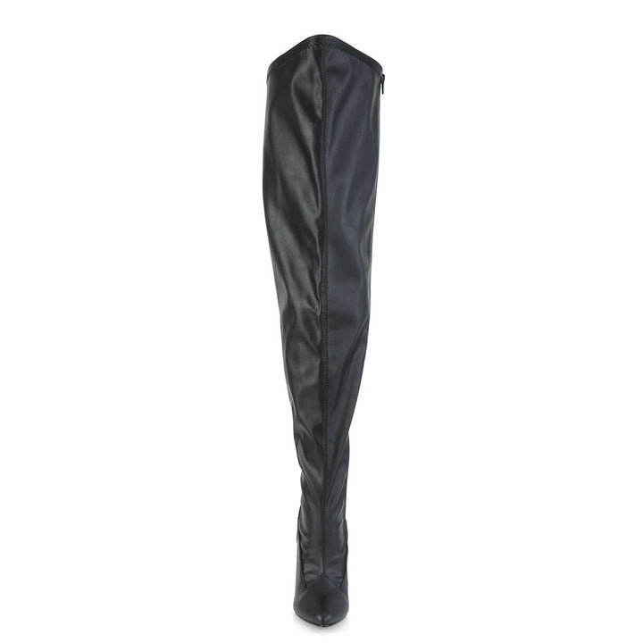 SS-SEDUCE-3000WC Wide Calf Boot | Black Faux Leather