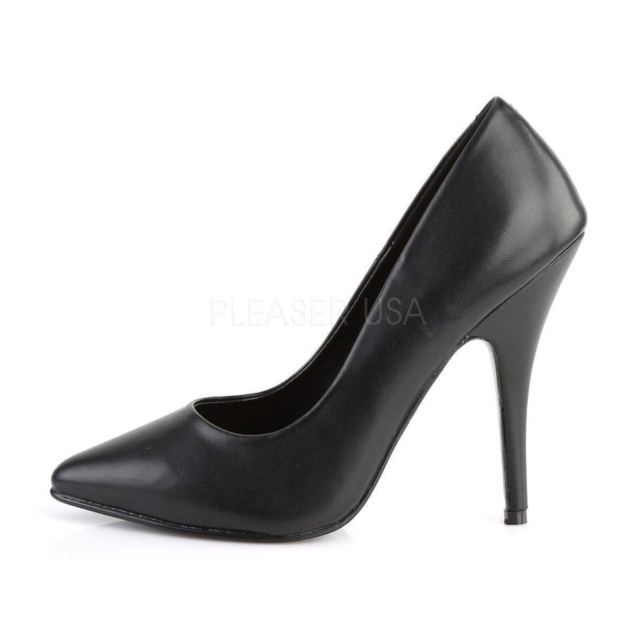 Pleaser Brand SS SEDUCE 420 Pump in Black Faux Leather