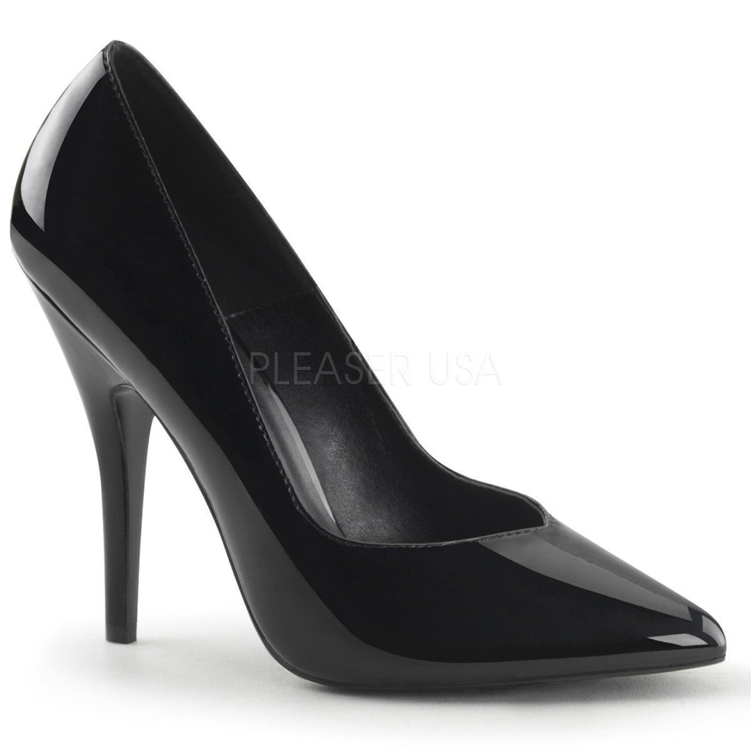 SS-SEDUCE-420V Pump | Black Patent-Footwear-Pleaser Brand-Black-16-Patent-SEXYSHOES.COM