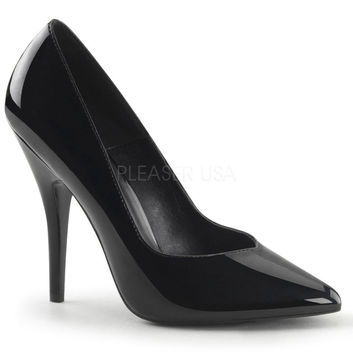 SS-SEDUCE-420V Pump | Black Patent-Footwear-Pleaser Brand-Black-16-Patent-SEXYSHOES.COM