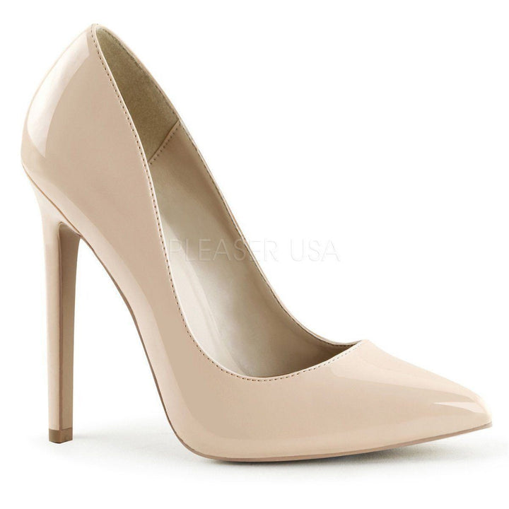 SS-SEXY-20 Pump | Nude Patent-Footwear-Pleaser Brand-Nude-14-Patent-SEXYSHOES.COM