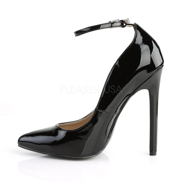 SS-SEXY-23 Pump | Black Patent-Footwear-Pleaser Brand-Black-14-Patent-SEXYSHOES.COM