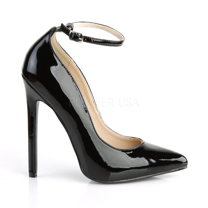 SS-SEXY-23 Pump | Black Patent-Footwear-Pleaser Brand-Black-14-Patent-SEXYSHOES.COM