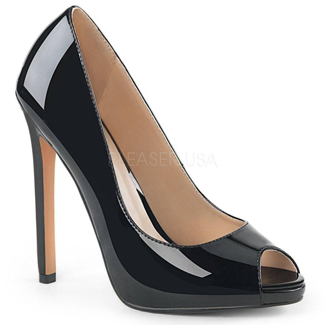 SEXY-42 Pump | Black Patent-Pleaser-SEXYSHOES.COM