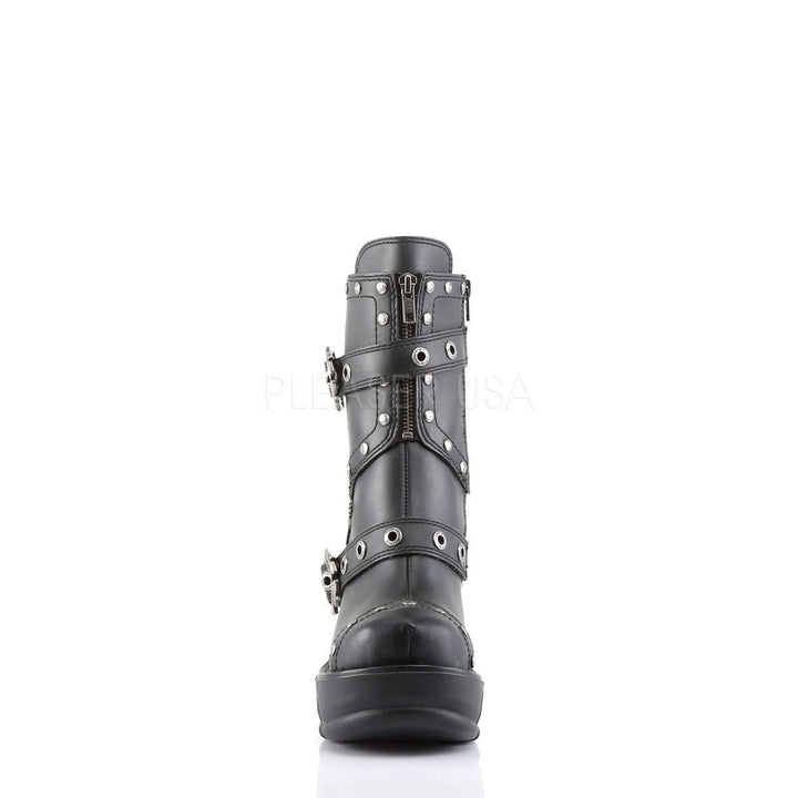 SS-SINISTER-201 Demonia Ankle Boot | Black Vinyl-Footwear-Pleaser Brand-Black-9-Vinyl-SEXYSHOES.COM