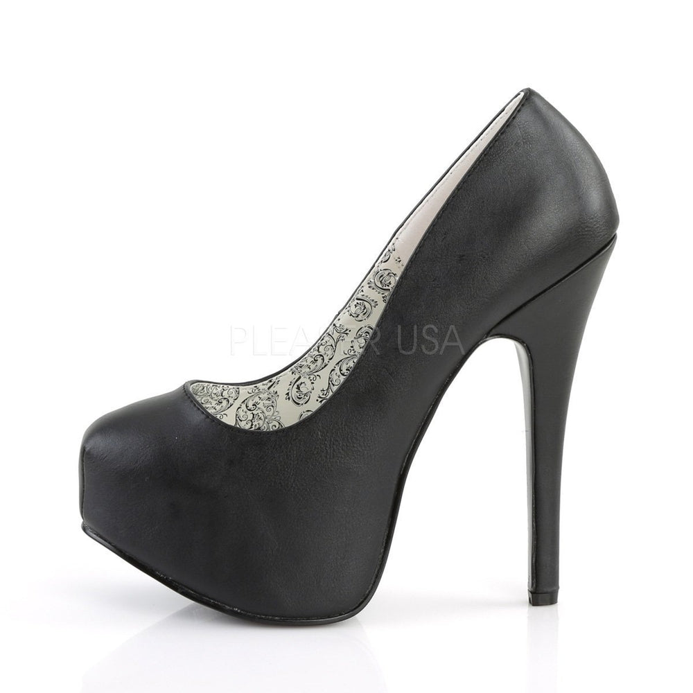 SS-TEEZE-06 Pump | Black Faux Leather-Final Sale-SEXYSHOES.COM