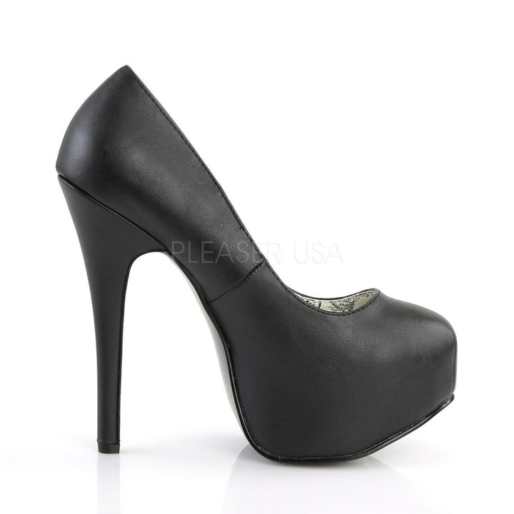 SS-TEEZE-06 Pump | Black Faux Leather-Final Sale-SEXYSHOES.COM