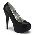SS-TEEZE-06 Pump  | Black Faux Leather