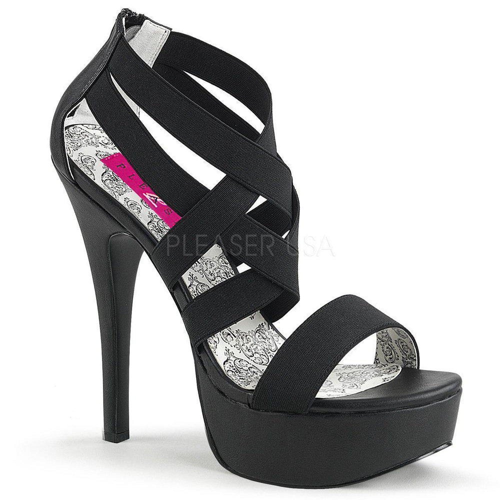 SS-TEEZE-47W | Black elastic-Final Sale-Sandals-SEXYSHOES.COM