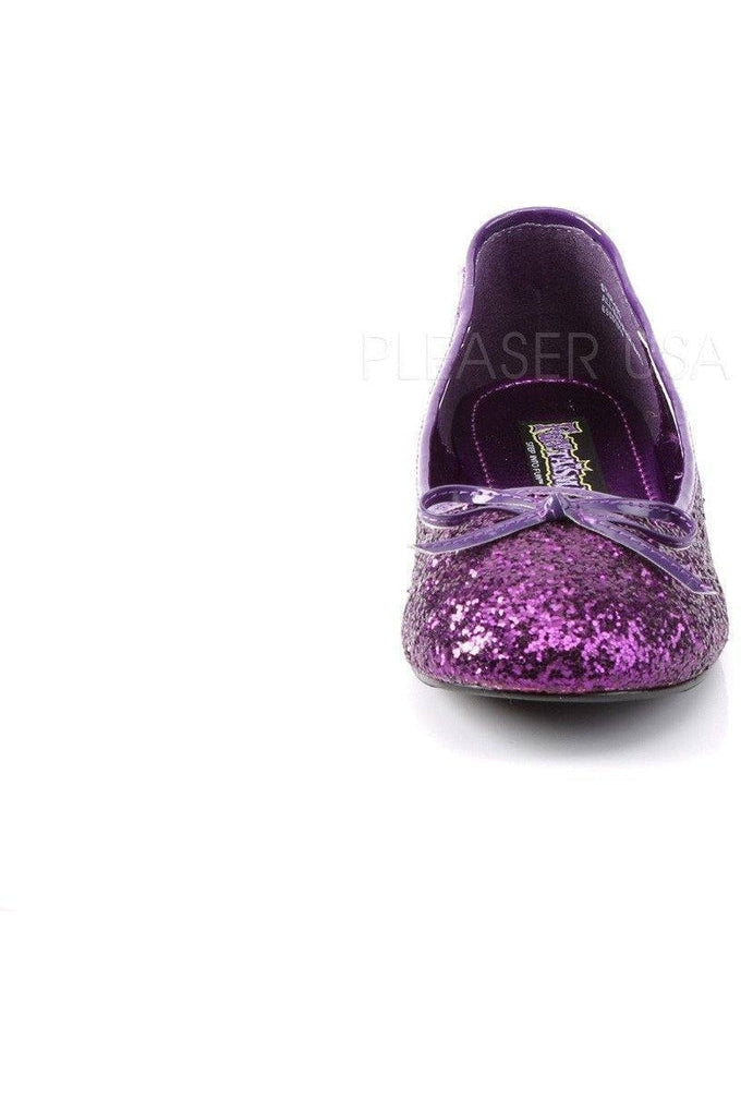 STAR-16G Flat | Purple Glitter-Funtasma-Flats-SEXYSHOES.COM