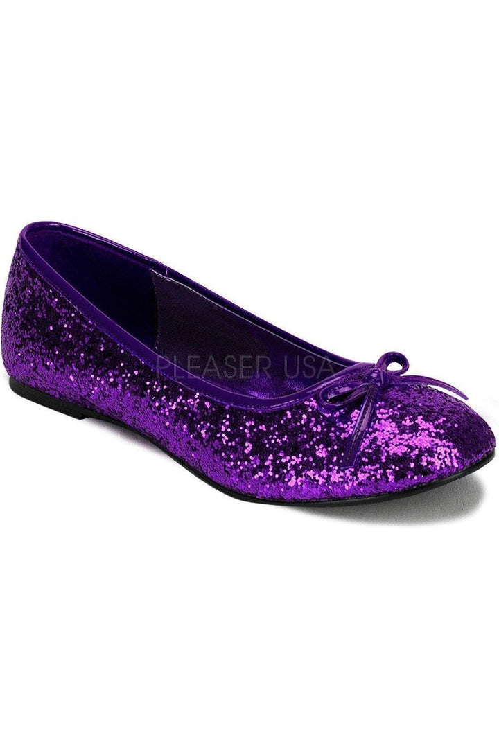 STAR-16G Flat | Purple Glitter-Funtasma-Purple-Flats-SEXYSHOES.COM