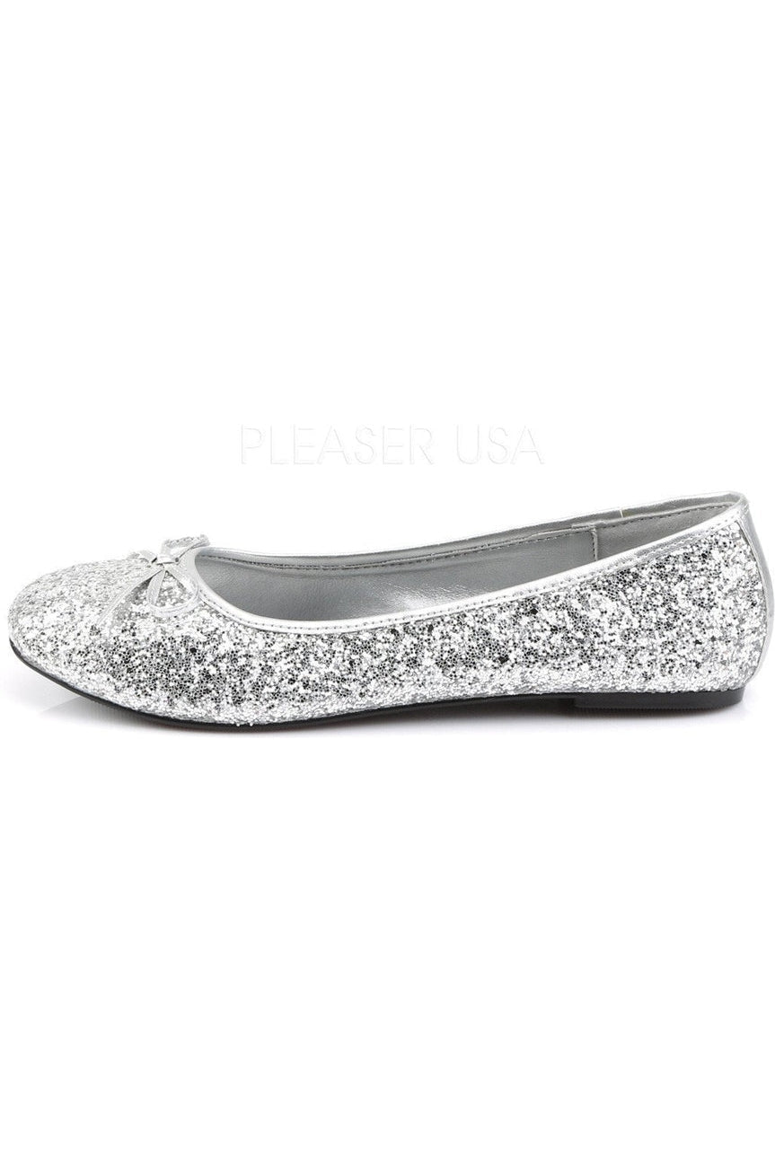 STAR-16G Flat | Silver Glitter-Funtasma-Flats-SEXYSHOES.COM