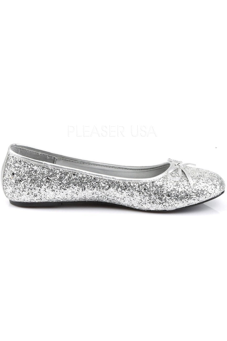 STAR-16G Flat | Silver Glitter-Funtasma-Flats-SEXYSHOES.COM