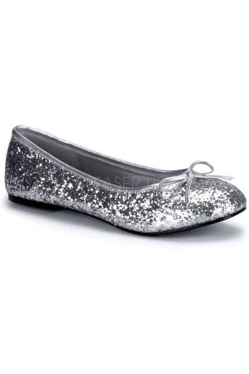 Funtasma STAR-16G Flat in Silver Glitter from SexyShoes.com