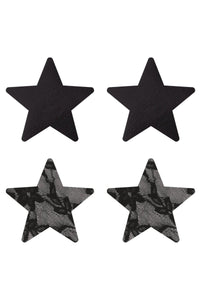Peekaboo Pasties Star Pasties Set in Black  from SexyShoes.com