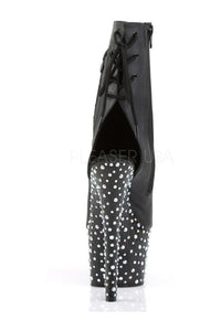Pleaser STARDANCE-1018-7 Platform Boot in Black Faux Leather