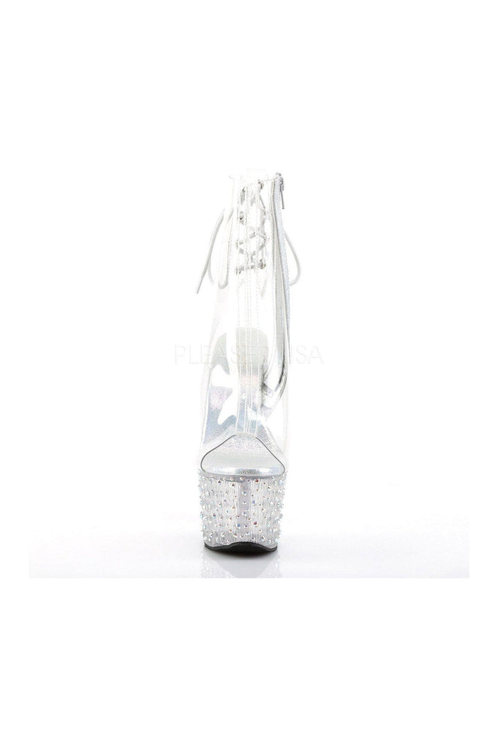 STARDANCE-1018C-7 Platform Boot  | Clear Vinyl