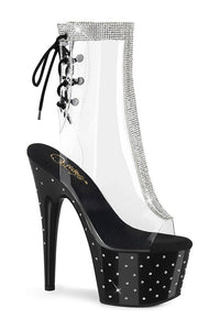 Pleaser STARDUST-1018C-2RS Exotic Ankle Boot in Clear Vinyl from SexyShoes.com