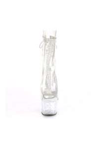 Pleaser STARDUST-1018C-2RS Exotic Ankle Boot in Clear Vinyl
